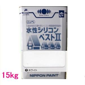 日本ペイント　水性シリコンベスト2　色：ホワイト　15kg（一斗缶サイズ）｜sspaint