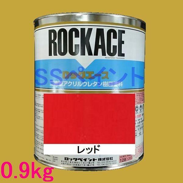 自動車塗料　ロックペイント　079-0210　ロックエース　レッド　主剤　0.9kg