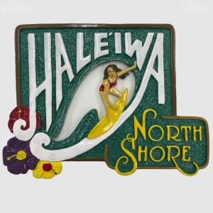 ハレイワ ノース ショア HALEIWA NORTH SHORE 木彫りのハワイアン