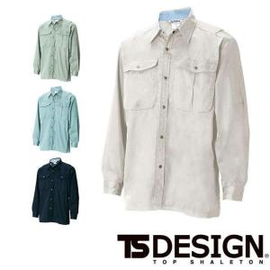 1405 長袖シャツ ts デザイン 藤和 TS DESIGN トップシャレトン 春夏作業服 作業着  S M L LL 3L 4L 5L 6L ポ｜sss-uniform