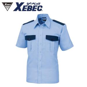 18301 切り替え半袖シャツ XEBEC ジーベック 警備服 作業服 作業着 S M L LL 3L 4L 5L ポリエステル90％・綿10％｜sss-uniform