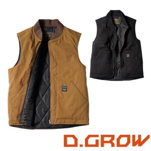 DG505 防寒ベスト D.GROW ディーグロウ KURODARUMA クロダルマ 作業服 作業着 Ｍ〜3L 表：綿100％ 裏：ポリエステル10｜sss-uniform