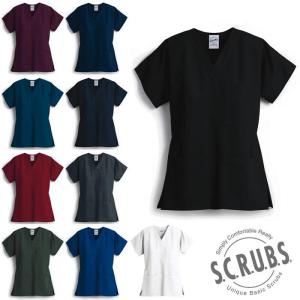 Z1004 男女兼用スクラブ UNISEX3ポケットトップ S.C.R.U.B.S スクラブズ 社名刺繍無料 XXS〜L ポリエステル65％・綿35｜sss-uniform