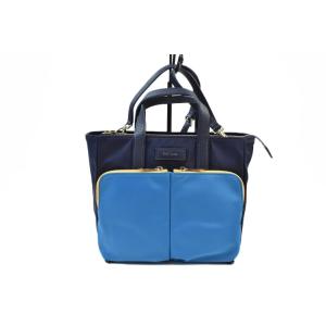 ショルダーバッグ レディース ポールスミス トートバッグ 2way ブランド Paul Smith カラーブロック 紺 ネイビー 女性 婦人 斜めがけ 軽量 ナイロン PWR321