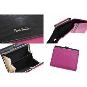 ポールスミス 三つ折り財布 レディース レディース Smith Paul Smith ストライプcb フラップ ストライプcb がま口 ピンク 女性 婦人 ブランド コンパクト 革 ギフト 15 W3214 Selectshop Season