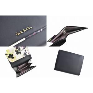 訳あり ポールスミス 濃紺 財布 二つ折り レディース ブランド Paul ネイビー Smith レディース ヘイジーパンジー トリム フラップ 箱無 ネイビー 濃紺 女性 婦人 本革 15 W3434 Selectshop Season