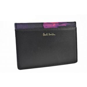 ポールスミス パスケース カードケース 定期入れ レディース ブランド Paul Smith フォトグラムアイリストリム2 専用箱付 黒 ブラック 女性 婦人 本革