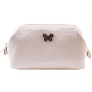 アナスイ ポーチ コスメポーチ レディース ブランド ANNA SUI ローズ柄 型押し アイボリー 小物入れ 化粧ポーチ マルチポーチ 女性 婦人 ギフト｜Selectshop season