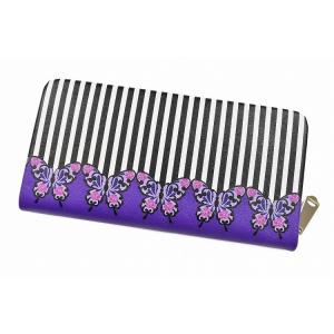 同梱ok アナスイ 長財布 レディース ブランド Anna Sui ソフト ラウンド 専用箱付 パープル 人気スポー新作
