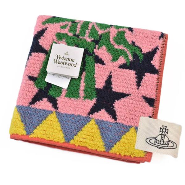 ヴィヴィアン ウエストウッド タオルハンカチ 1枚 レディース ブランド マルチカラー スター チェ...