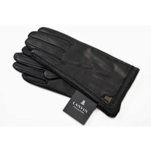 ランバン コレクション 手袋 レディース ブランド ラムレザー ブラック 黒 20cm 21cm 女性 婦人