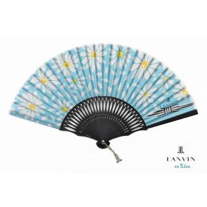 ランバン オンブルー 扇子 レディース ブランド LANVIN en Bleu フラワー 専用箱付 ...