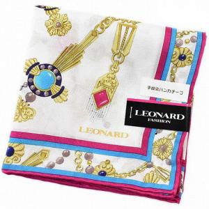 LEONARD（レオナール） 大判 ハンカチ レディース 1枚 ブランド シルク