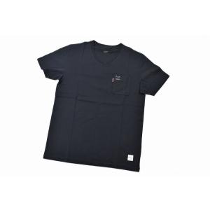 ポールスミス 半袖 Tシャツ メンズ Paul Smith LOUNGEWEAR Vネック ネコ Cat 刺繍 M L LL ネイビー 男性 紳士