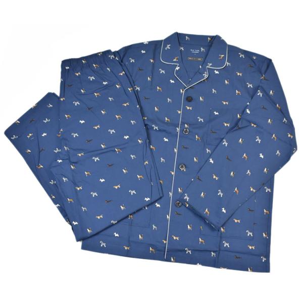 パジャマ メンズ ポールスミス ドッグ Dogs プリント 長袖 ロングパンツ 前開き 上下 セット...