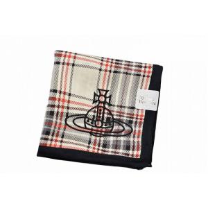 ハンカチ ブランド レディース ヴィヴィアン ウエストウッド 1枚 ベージュ 赤 黒 チェック オーブ 刺繍 女性 婦人