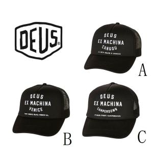 DeusExMachina デウスエクスマキナ ブラック 黒 メッシュ キャップ 帽子 三種　Deus Ex Machina CANGGU VENICE CAMPERDOWN[帽子]｜ssshop