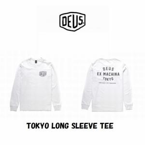 DeusExMachina デウスエクスマキナ プリント 長袖 Tシャツ ロンT ロゴT プリント バックプリント TOKYO LONG SLEEVE TEE ホワイト 白 メンズ Deu｜ssshop