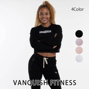 ヴァンキッシュ フィットネス VANQUISH FITNESS CROPPED SWEATER クロップトップ ロングスリーブ 長袖 Tシャツ ブラトップ レディース ヨガ 筋トレ ジム ウエア｜ssshop