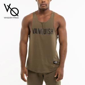 ヴァンキッシュ フィットネス VANQUISH FITNESS WARM UP PROJECT OLIVE TANK TOP オリーブ カーキ タンクトップ トップス メンズ 筋トレ ジム ウエア スポーツ｜ssshop