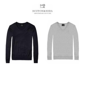 新作 Scotch&Soda スコッチ&ソーダ スコッチアンドソーダ Melange V-Neck Pullover メランジ Vネック プルオーバー ニット night/grey melange メンズ｜ssshop