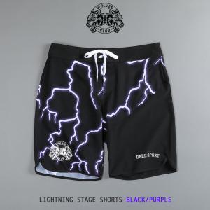 ダルクスポーツ サーフパンツ DarcSport 水着 ステージ ショーツ LIGHTNING STAGE SHORTS BLACK/PURPLE メンズ ハーフパンツ 短パン フィジーカー 筋トレ ジム