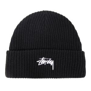 Stussy Australia ニット帽 ステューシー オーストラリア ビーニー ユニセックス Stock Cuff Beanie ブラック ロゴ キャップ メンズ 正規品 ST796004 [帽子] ユ0