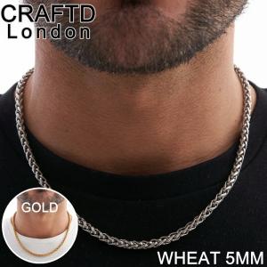 CRAFTD London ネックレス WHEAT 小麦 チェーン 5mm メンズ クラフトロンドン 50センチ 53センチ 60センチ 18kゴールド シルバー 金 人気[アクセサリー]