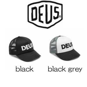 デウスエクスマキナ キャップ Deus Ex Machina CAPS TRUCKER black / black grey 帽子 ロゴ 刺繍 コットンキャップ ストラップバック[帽子]｜ssshop