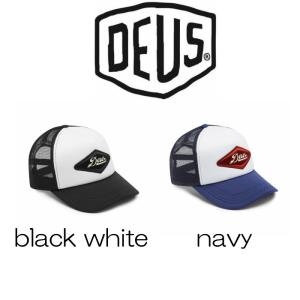 デウスエクスマキナ キャップ Deus Ex Machina DIAMOND TRUCKER black white / navy 帽子 ロゴ 刺繍 コットンキャップ ストラップバック[帽子]｜ssshop