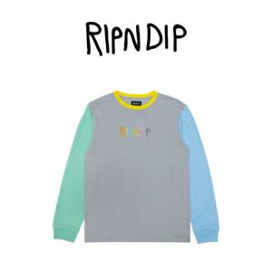 リップンディップ RIPNDIP ロンT Tシャツ Embroidered Logo L/S Shirt Multi マルチ 長袖 ロングスリーブ トップス スケーター ストリート メンズ レディース Ri｜ssshop