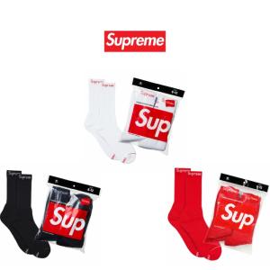 正規品 シュプリーム Supreme Hanes Crew Socks ヘインズ コラボ ...