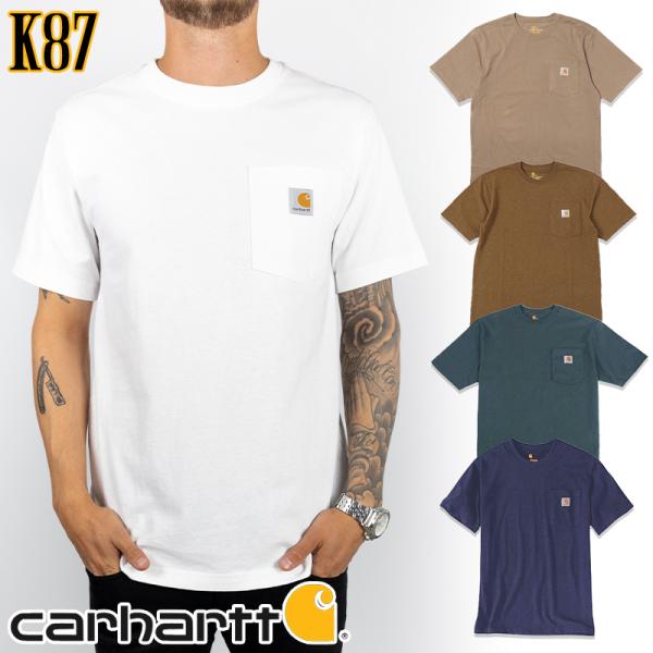 カーハート Tシャツ 半袖 ロゴ ポケT Carhartt ワークウェア K87 メンズ レディース...