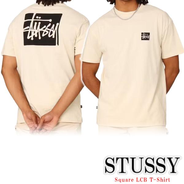 Stussy Tシャツ ステューシー ロゴ 半袖 Square LCB T-Shirt Cream ...