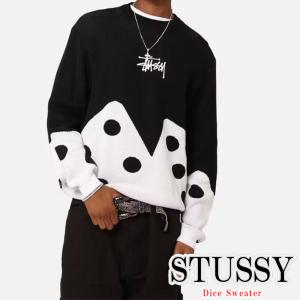 Stussy スウェット ステューシー ニット セーター Dice Sweater ブラック トレー...