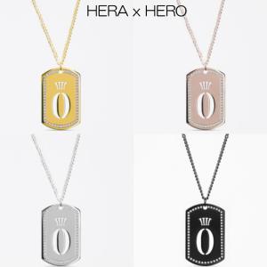 ヘラヒーロー HERA x HERO SWAROVSKI CRYSTAL HERO PENDANT スワロフスキー ロゴ ペンダントプレート ネックレス メンズ ジムウェア｜ssshop