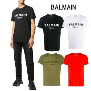 BALMAIN HOMME バルマン オム T-SHIRT BALMAIN A MANICHE CORTE CON LOGO BLACK /  WHITE / RED / KHAKI ブラック ホワイト レッド カーキ 半袖 Tシャツ メンズ T :th11601i232:s.s shop -  通販 