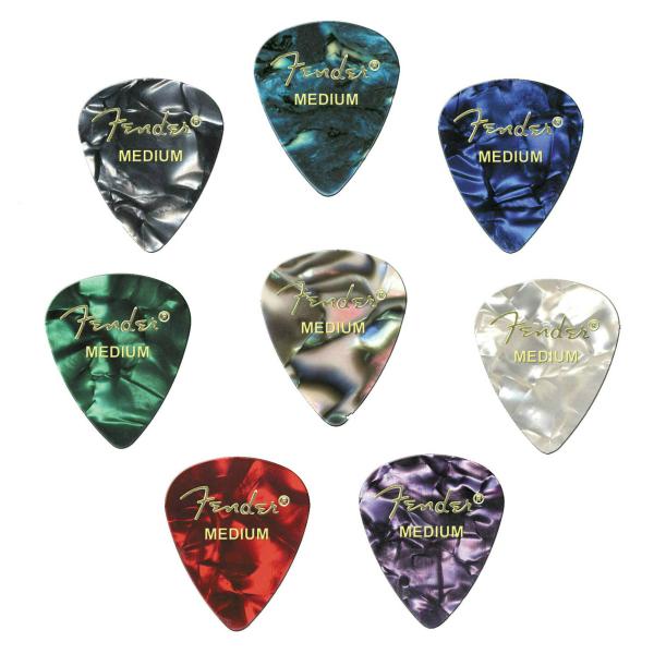 Fender SHAPE プレミアムピック ティアドロップ MEDIUM 351 8種類セット
