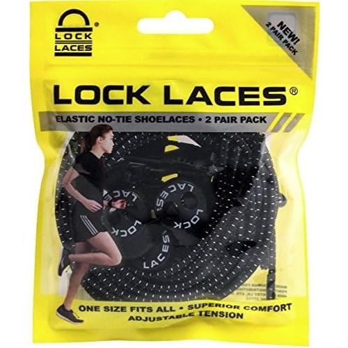 Lock Laces ロックレース 靴紐 結ばない 靴ひも くつひも ブラック 2セット