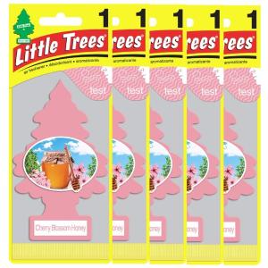 Little Trees リトルツリー エア フレッシュナー 釣り下げ式 Cherry Blossom Honey チェリーブロッサム ハニー USDM 5枚 セット