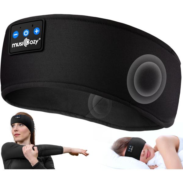 MUSICOZY スリーピング ヘッドフォン Bluetooth Headband Wireless...