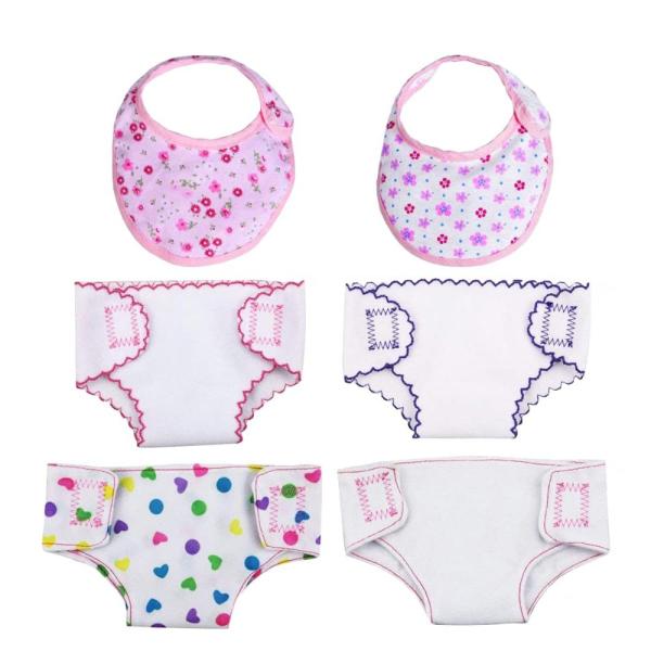 DCーBEAUTIFUL 4 Pcs Doll Diapers Doll Underwear and...