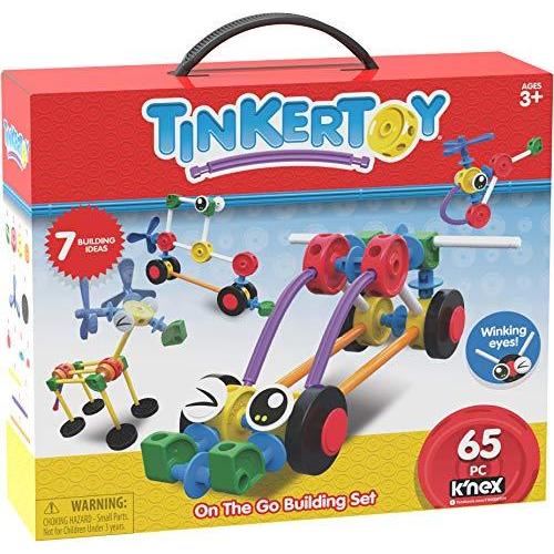 Tinkertoy On The Go Building Set ー 65 Parts Ages 3...