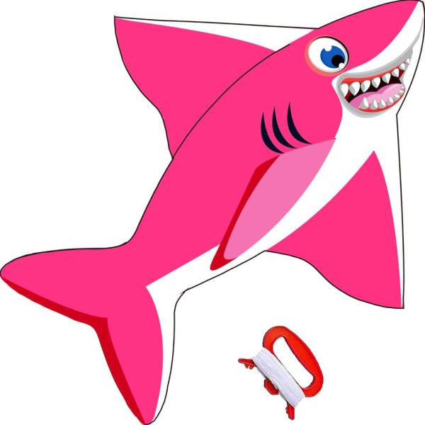 HENGDA KITE Pink Shark Kite, Simple and Practical ...