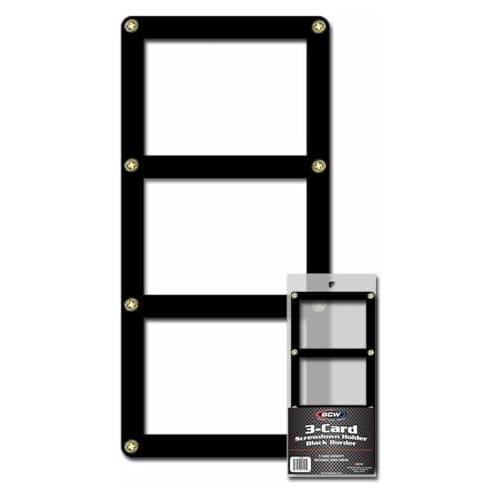 BCW Triple Card Screwdown Holder ー Black Border ー ...