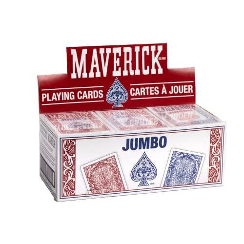 Maverick トランプ ジャンボインデックス ポーカーカード バルクトランプ 12パック レッド...