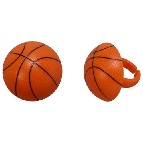 Basketball Cupcake Rings ー 24 ct by Bakery Supplie...