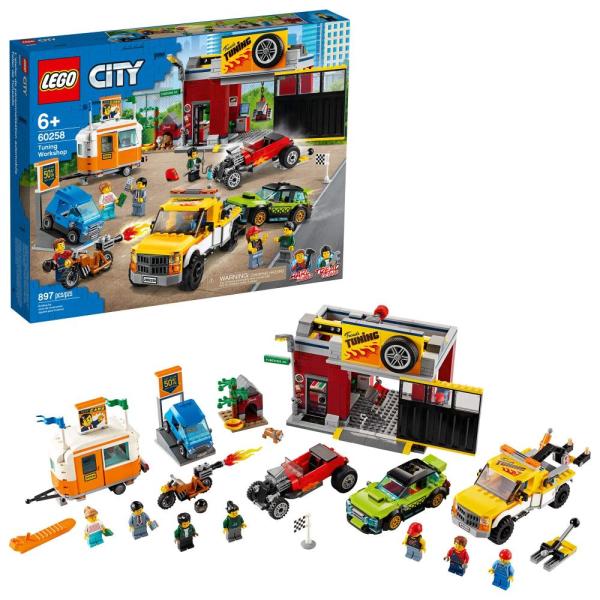 LEGO City Tuning Workshop Toy Car Garage 60258, Co...