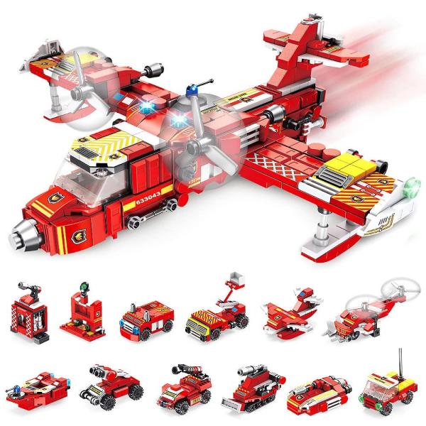 VATOS STEM Building Toys ー 572 PCS City Fire Plane...