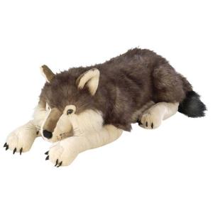 ワイルドリパブリック オオカミ ぬいぐるみ ジャンボ ソフト 手触り 動物 抱き枕 クッション 特大 W26×D76×H25cm 82332の商品画像